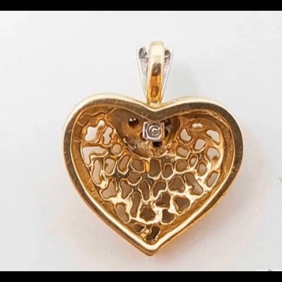 14k yellow gold diamond Pendant - Picture 2 of 2